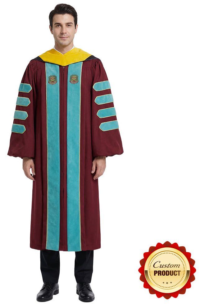 Custom Doctoral Graduation Gown and Hood Package