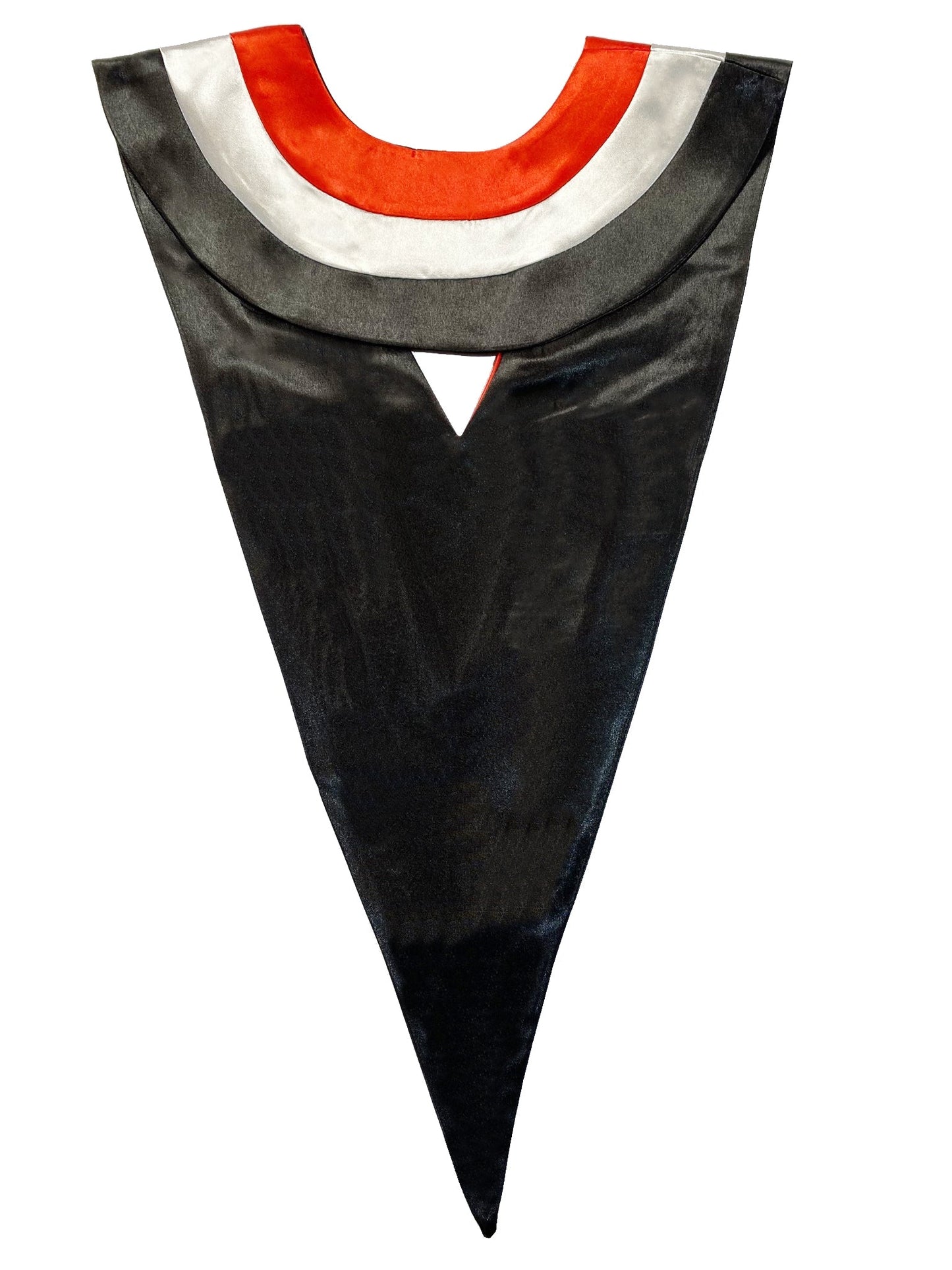 Red, white and black triple color v-stole