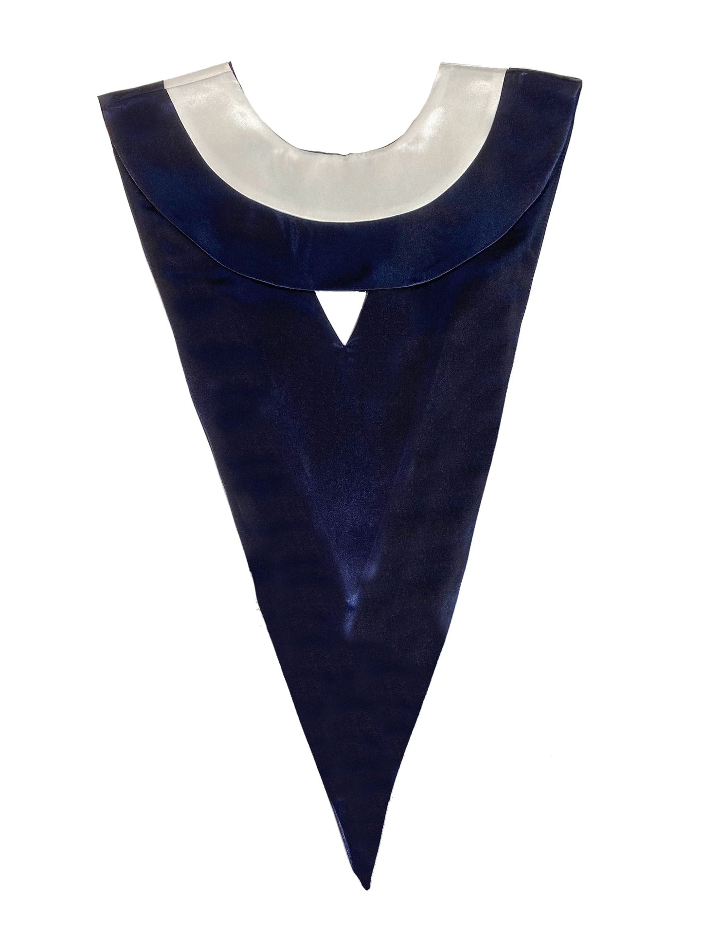 White and blue double color v stoles
