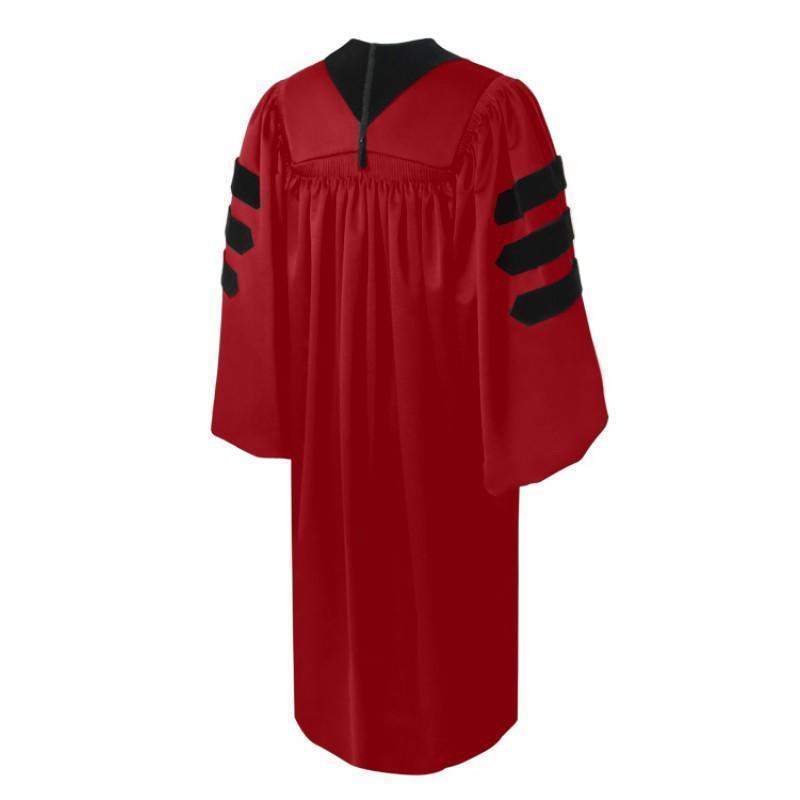 Deluxe Red Doctoral Gown - Academic Hoods
