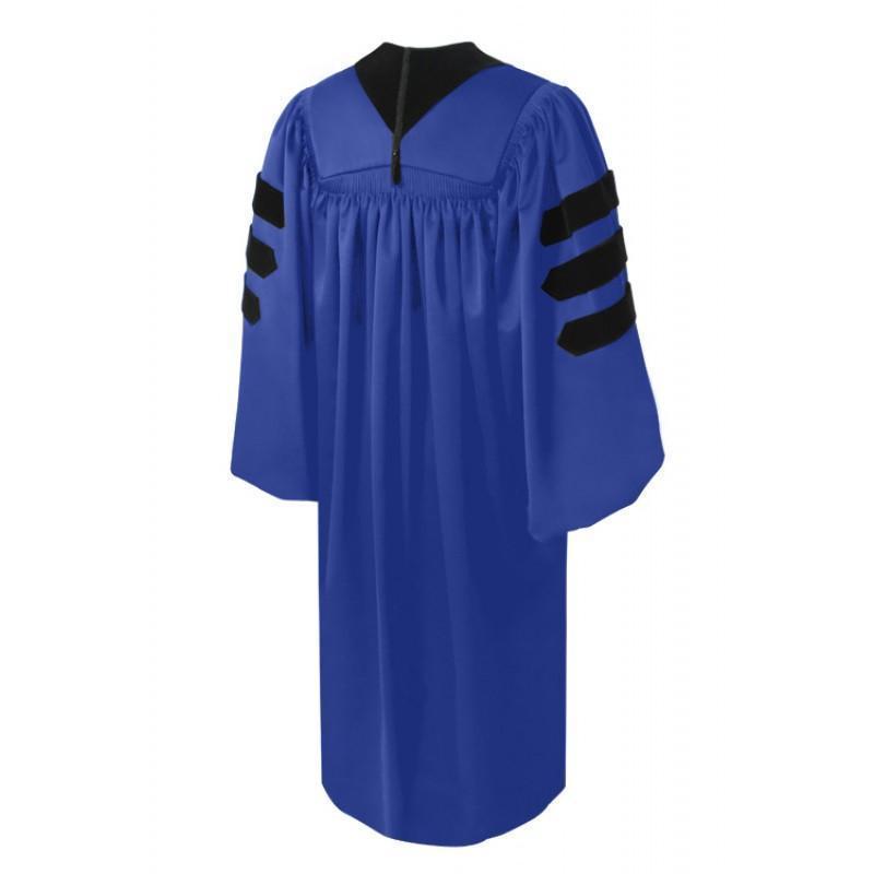 Deluxe Royal Blue Doctoral Gown - Academic Hoods