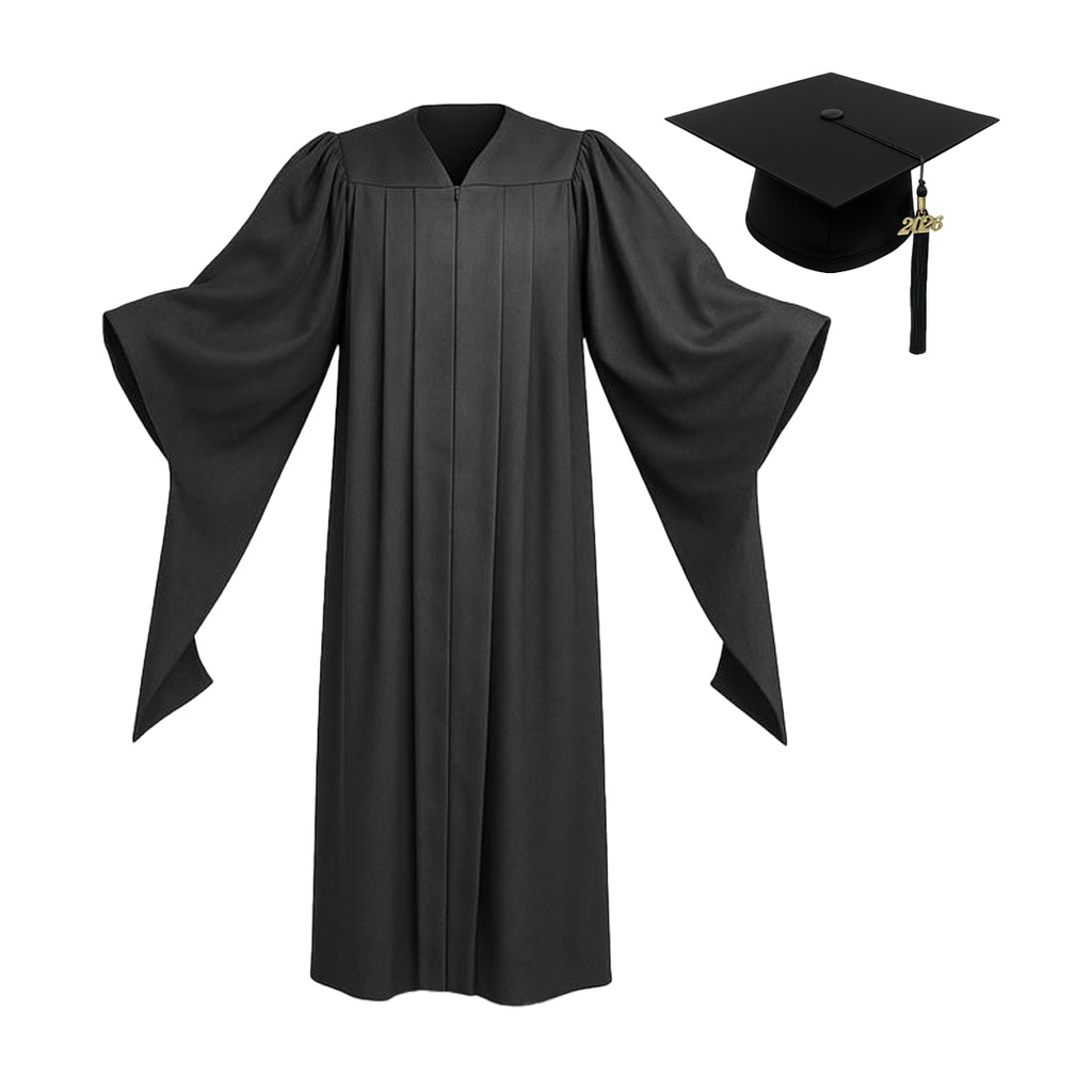 Classic Masters Graduation Cap, Gown, Tassel & Hood Package
