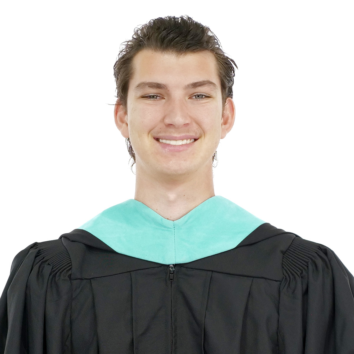 Deluxe Bachelors/Master Hood - Light Blue Velvet, Purple & White