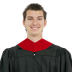 Deluxe Bachelors/Master Hood - Scarlet Velvet, Royal Blue & Golden Yellow