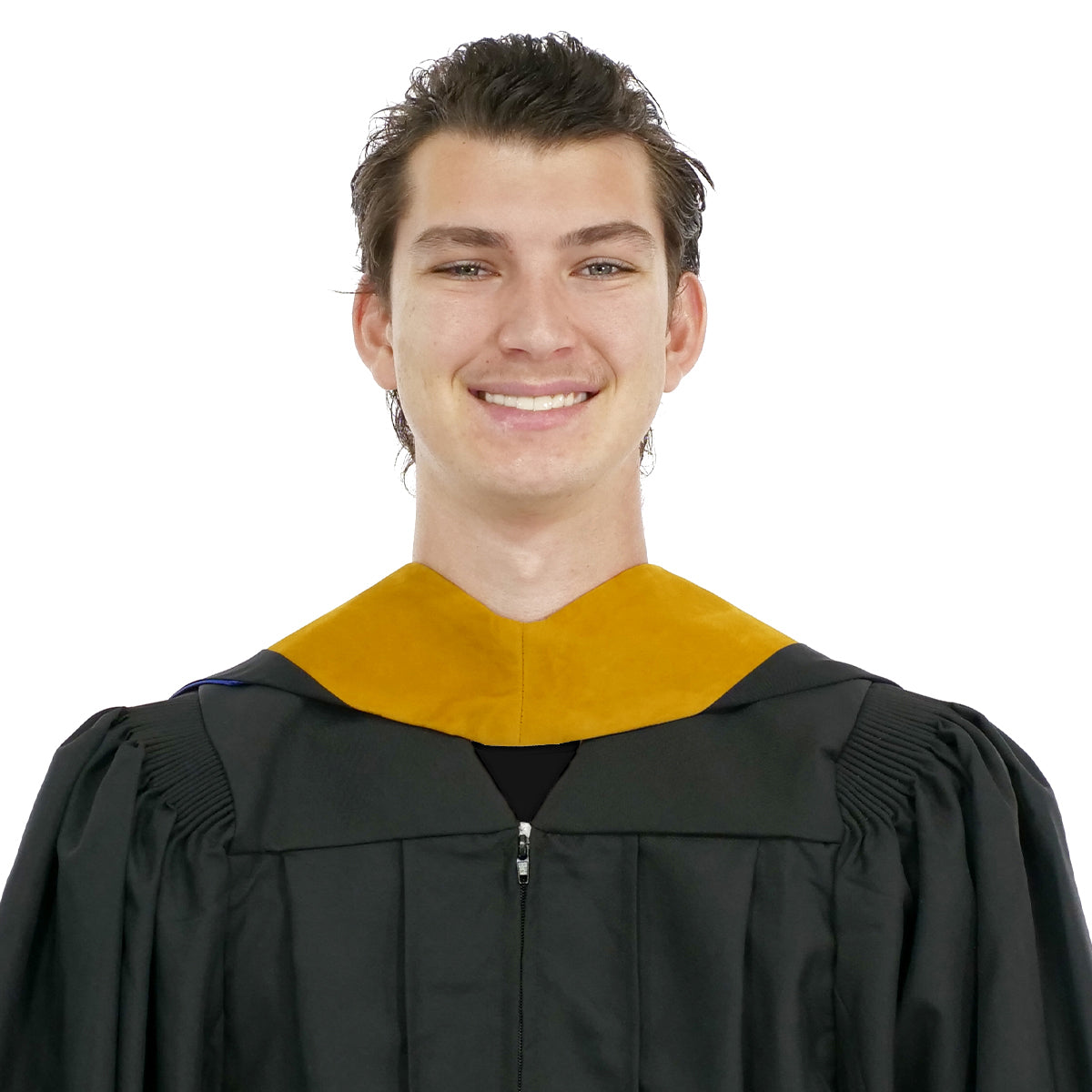 Deluxe Bachelors/Master Hood - Science Gold Velvet, Royal Blue & Red