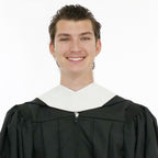 Deluxe Bachelors/Master Hood - White Velvet, Royal Blue & Red