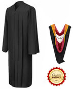Matte Black Bachelors Gown & Hood Package