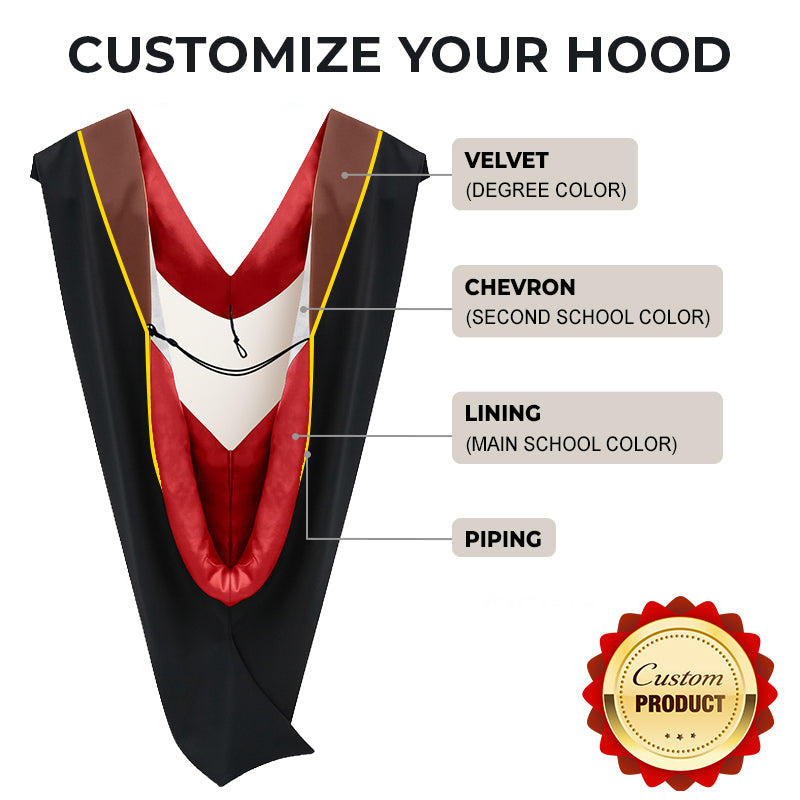 Deluxe Masters Graduation Gown & Hood Package