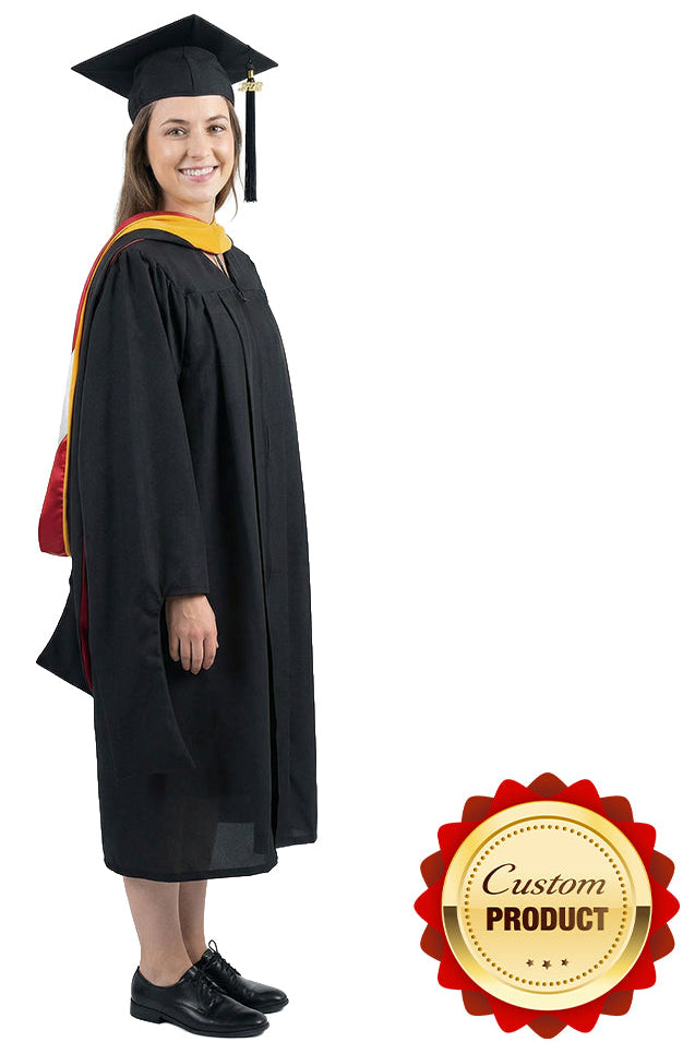 Classic Masters Graduation Cap, Gown, Tassel & Hood Package