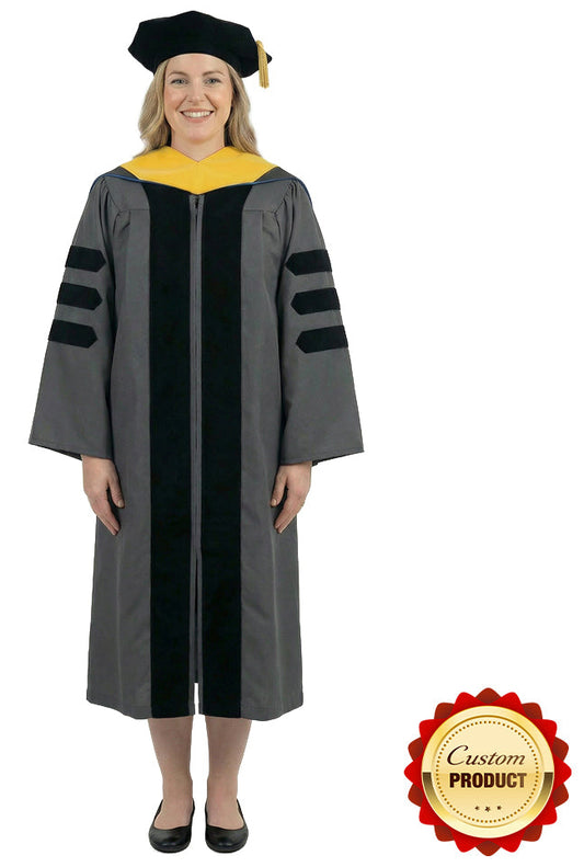 Classic Doctoral Graduation Tam, Gown & Hood Package