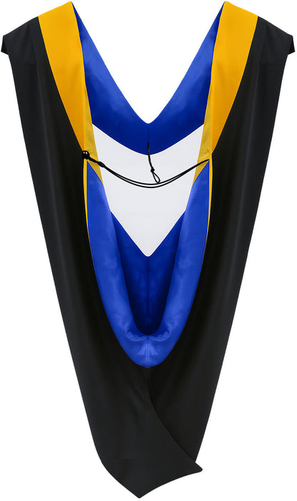 Deluxe Bachelors/Master Hood - Science Gold Velvet, Royal Blue & Golden Yellow