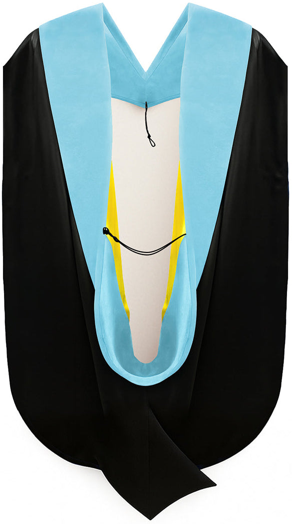 Doctor of Education Hood - Light Blue & Gold