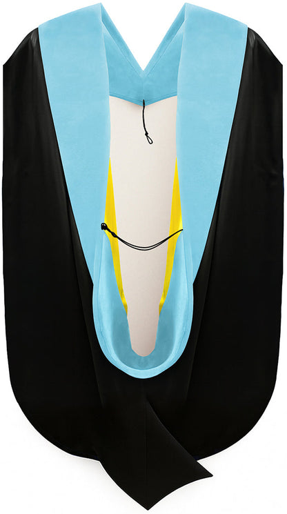 Doctor of Education Hood - Light Blue & Gold