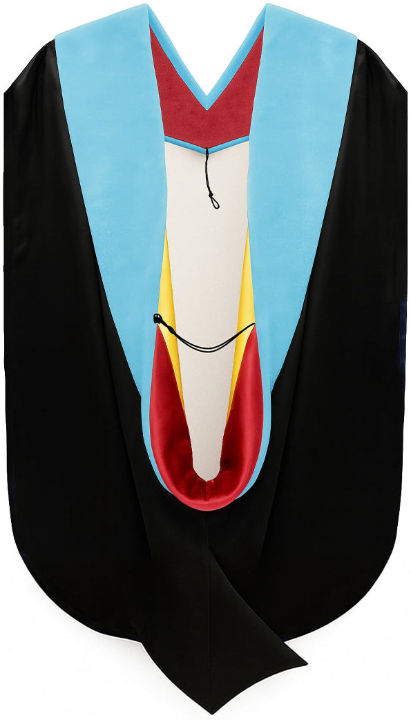 Doctor of Education Hood - Red & Golden Yellow