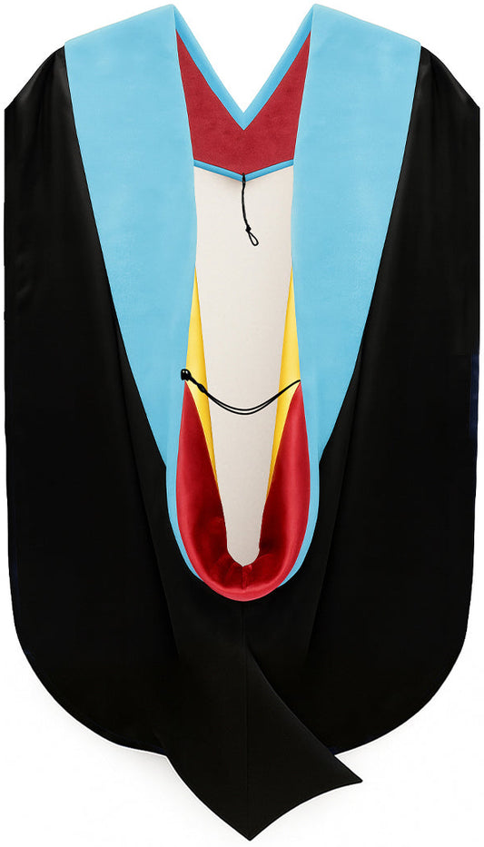 Doctor of Education Hood - Red & Golden Yellow