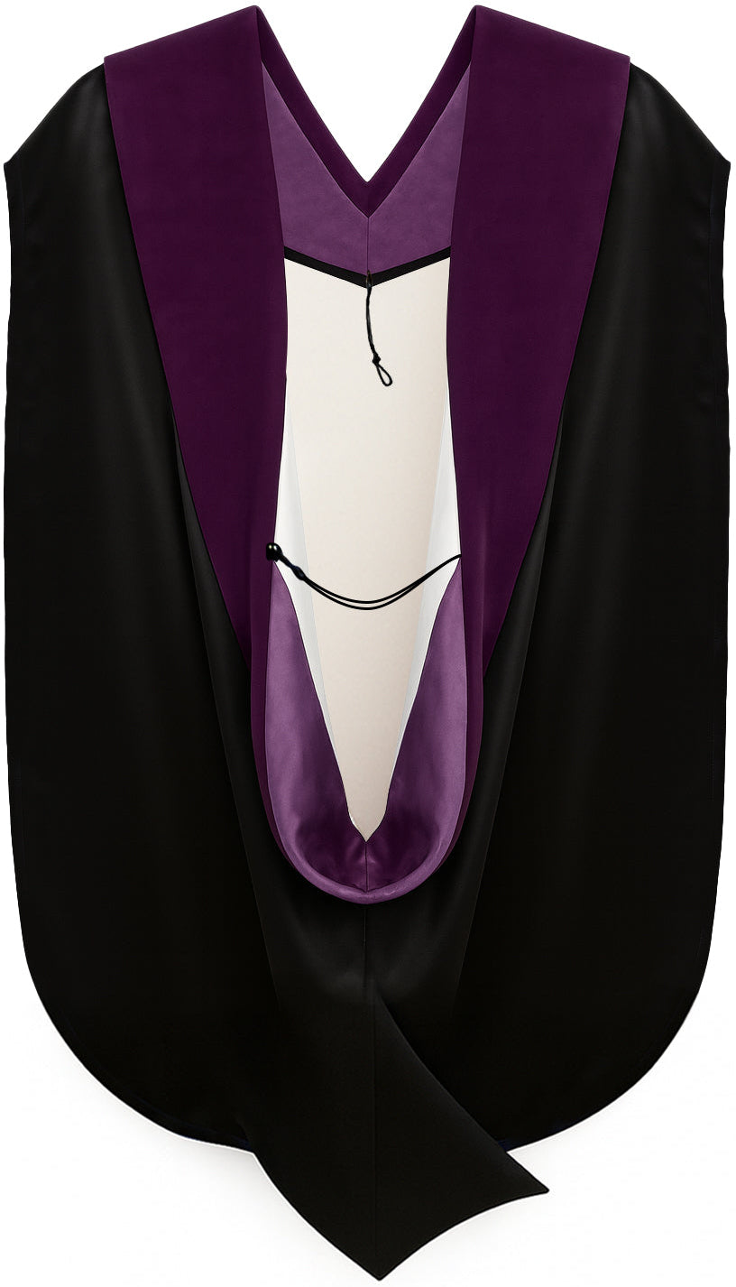 Doctor of Law Hood - Purple & White