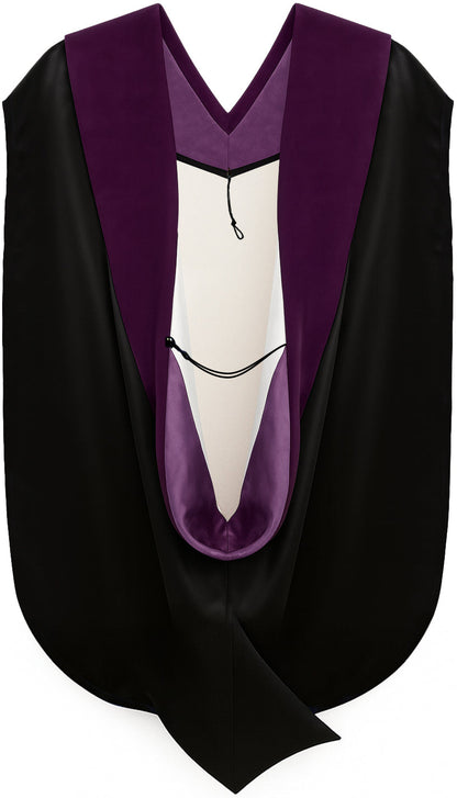 Doctor of Law Hood - Purple & White