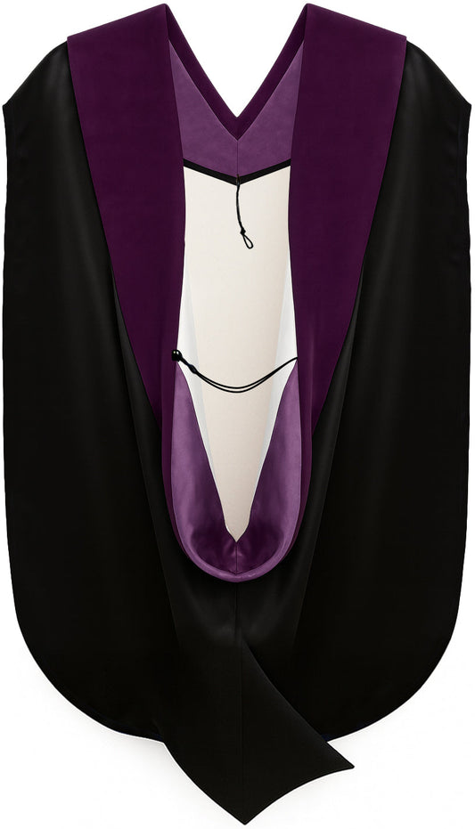 Doctor of Law Hood - Purple & White