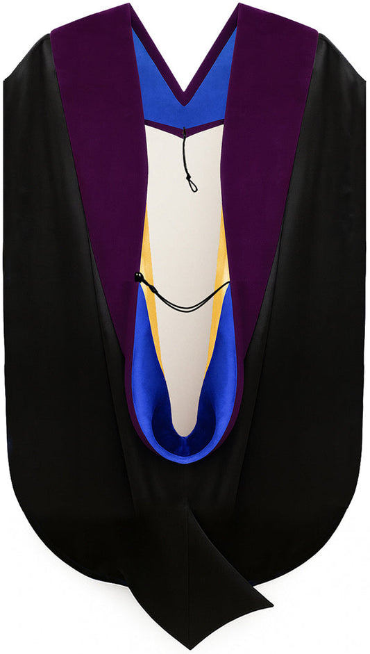 Doctor of Law Hood - Royal Blue & Gold