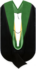 Doctor of Medicine Hood - Kelly Green & Gold