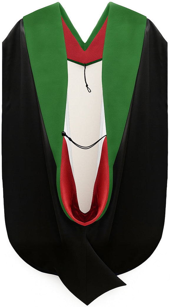 Doctor of Medicine Hood - Red & White