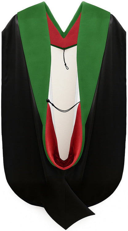 Doctor of Medicine Hood - Red & White