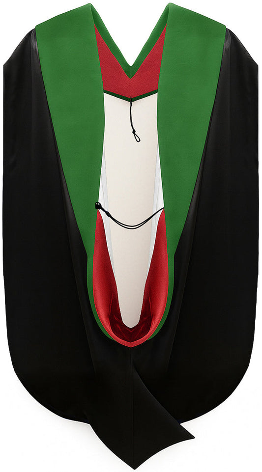 Doctor of Medicine Hood - Red & White