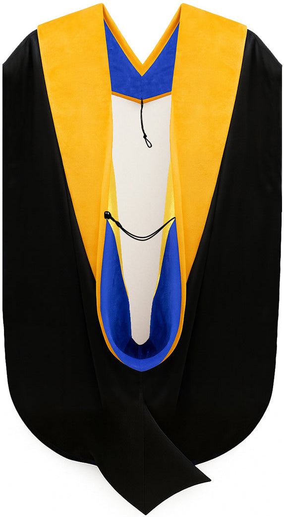 Doctor of Science Hood - Royal Blue & Gold