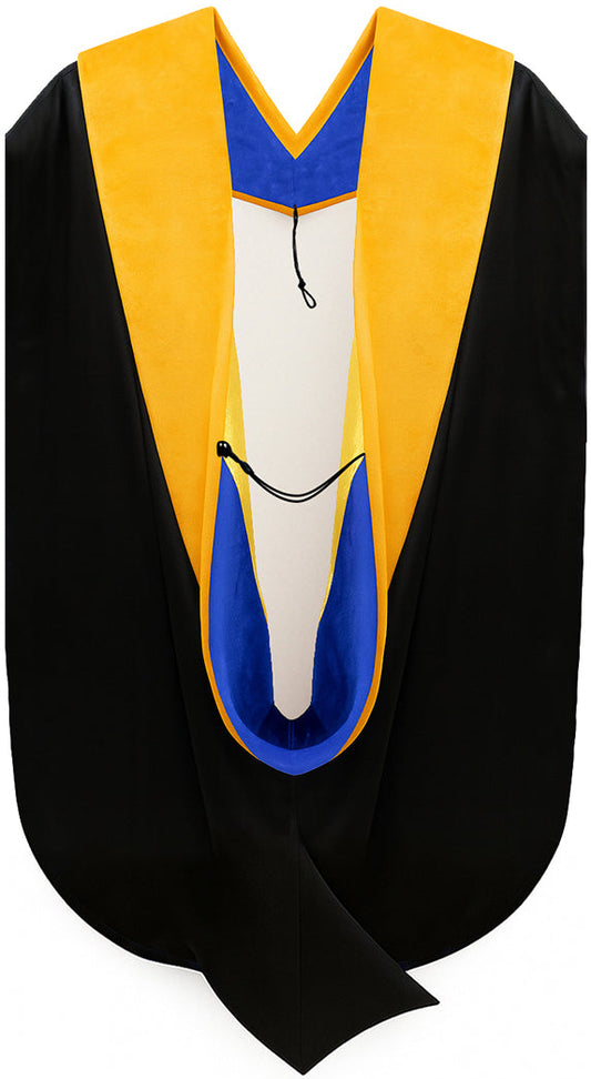 Doctor of Science Hood - Royal Blue & Gold