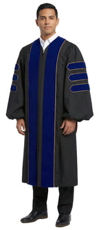 PhD Blue Doctoral Gown - Academic Regalia