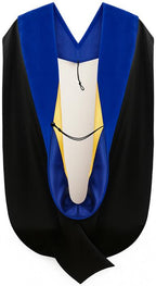 Phd Hood Dark Blue Velvet - Royal Blue & Gold