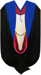 Phd Hood Royal Blue Velvet - Red & Gold