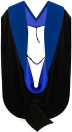 Phd Hood Royal Blue Velvet - Royal Blue & White