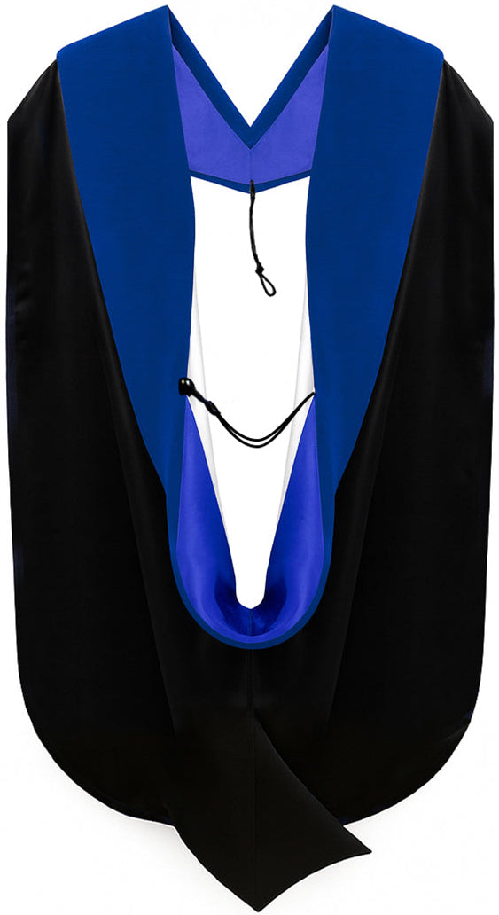 Phd Hood Royal Blue Velvet - Royal Blue & White