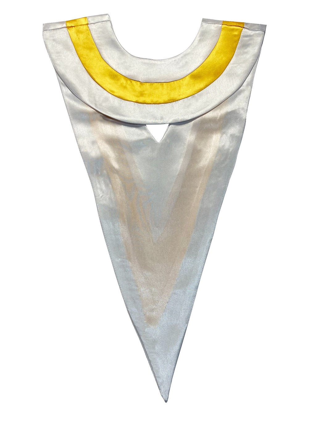 White and yellow triple color v stoles