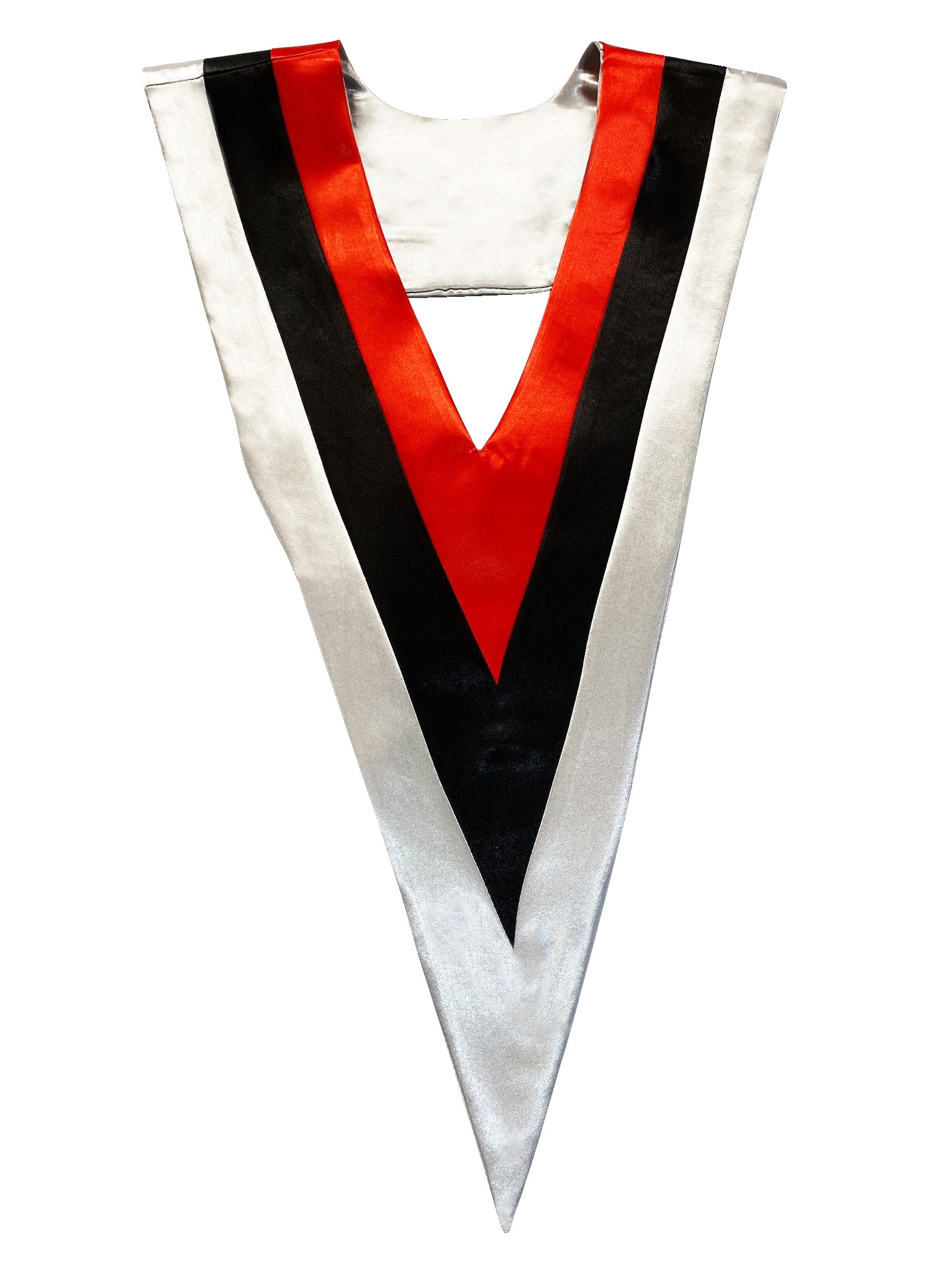 Red, Black, and White Triple Color V-Stoles