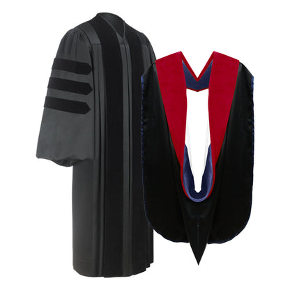 Deluxe Faculty Graduation Gown & Hood Package