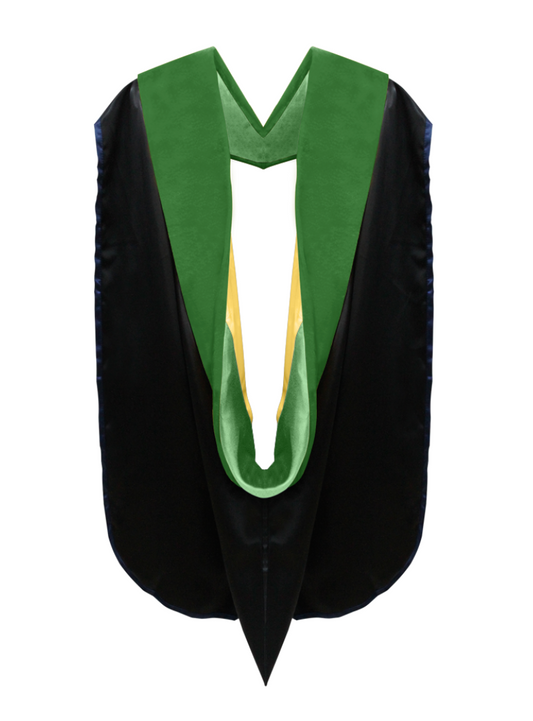 Doctor of Medicine Hood - Kelly Green & Gold