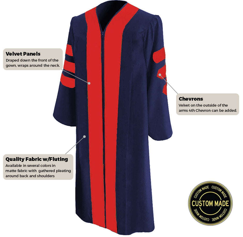 Red Doctorate Robe Doctoral Hoods, Gowns & Graduation Regalia | Academic Hoods