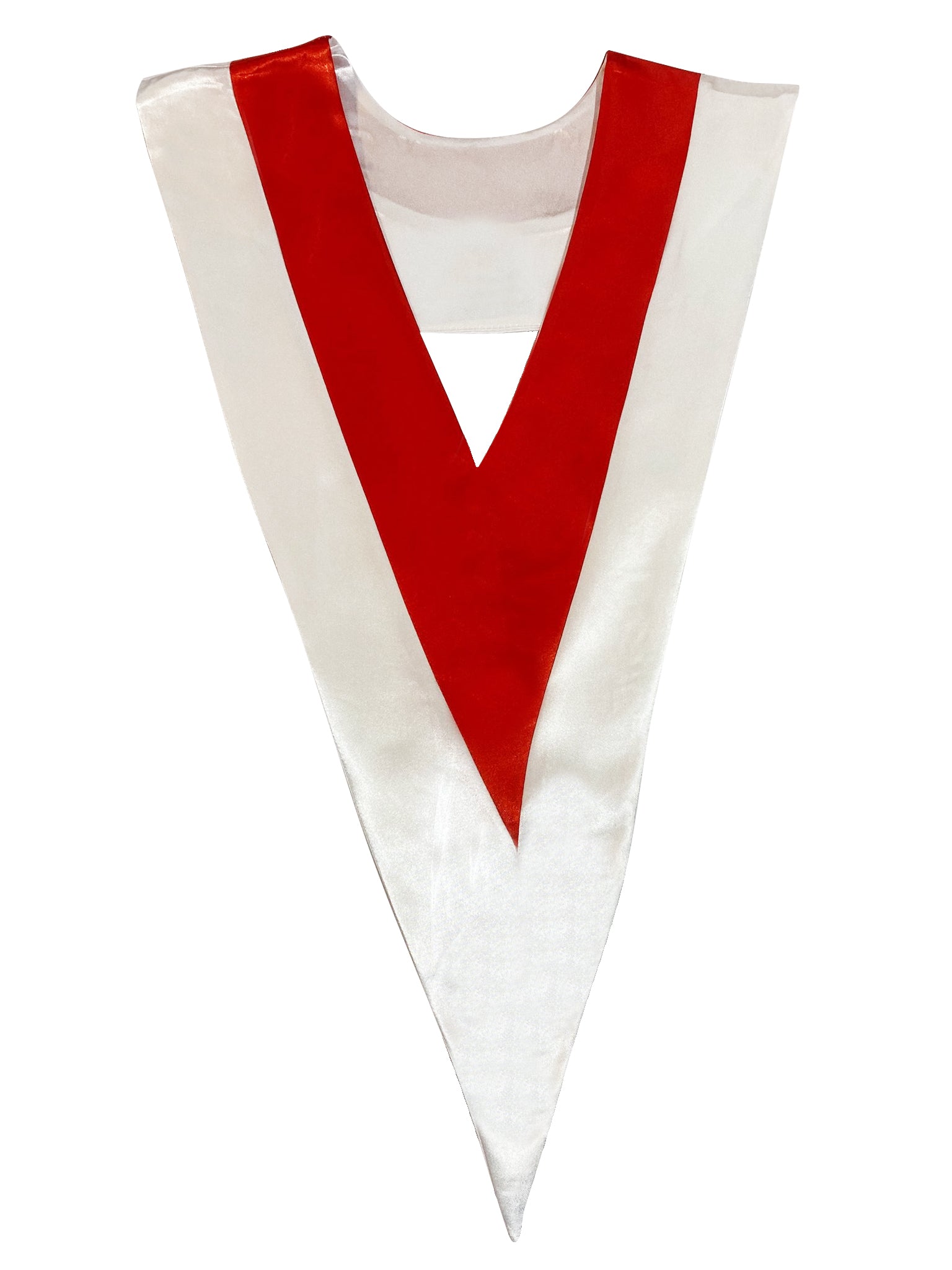 Red and white double color v-stoles