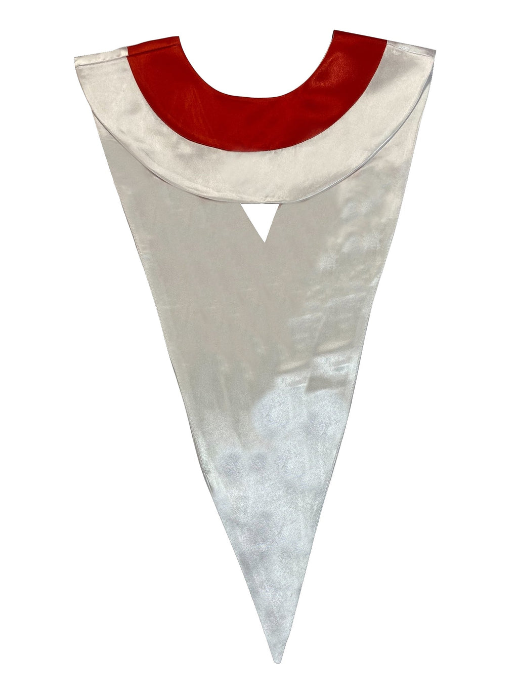 Red and white double color v-stoles