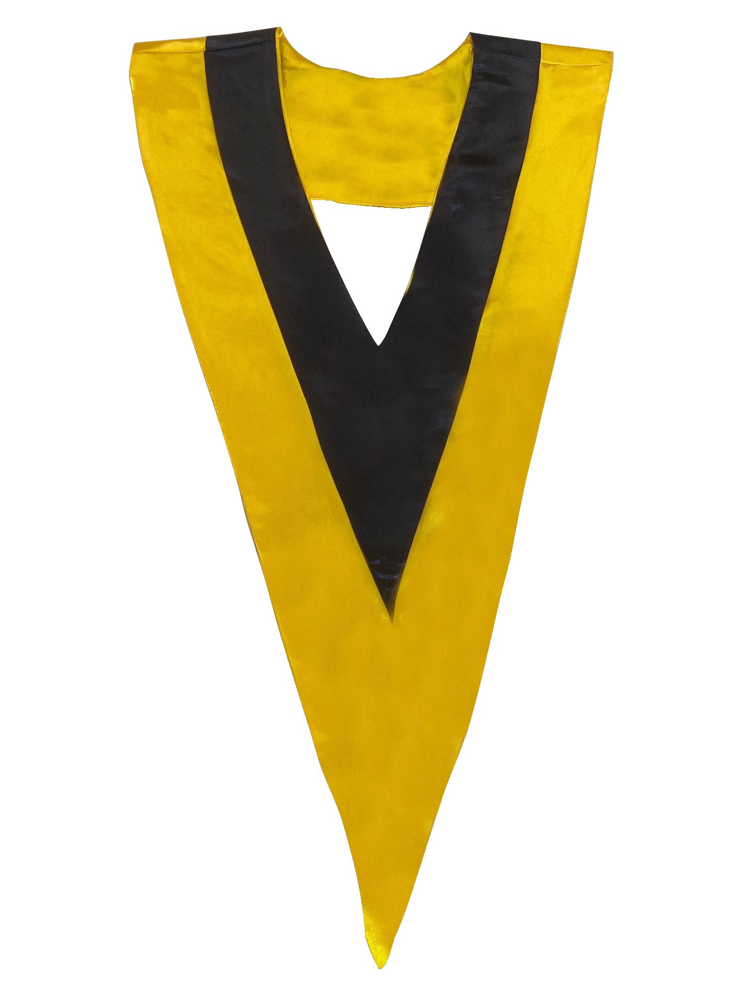 black and yellow double color v-stoles