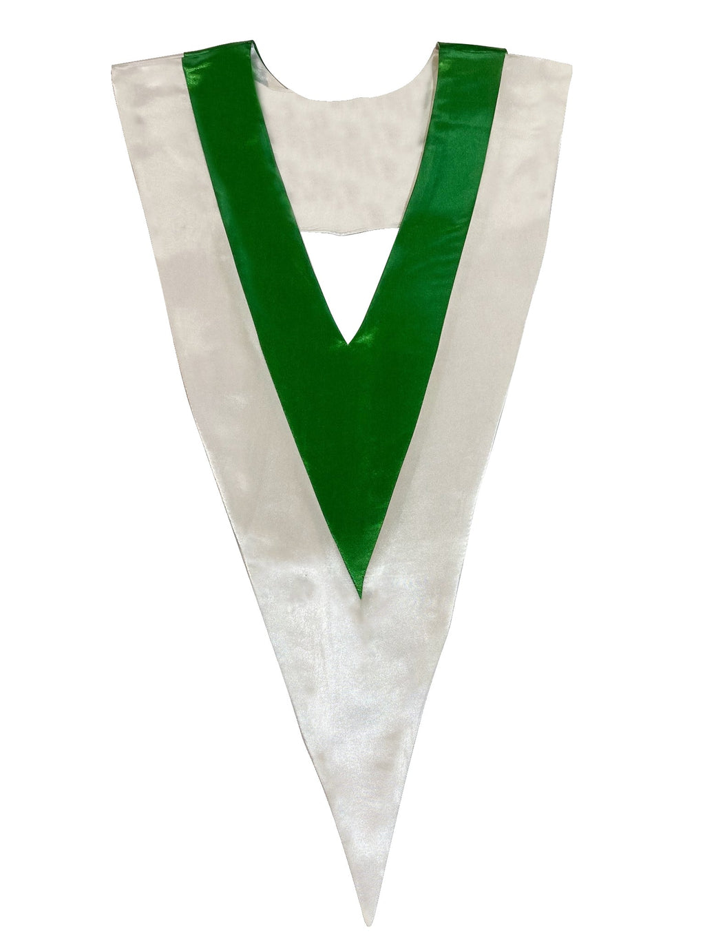 Green and White double color v-stoles