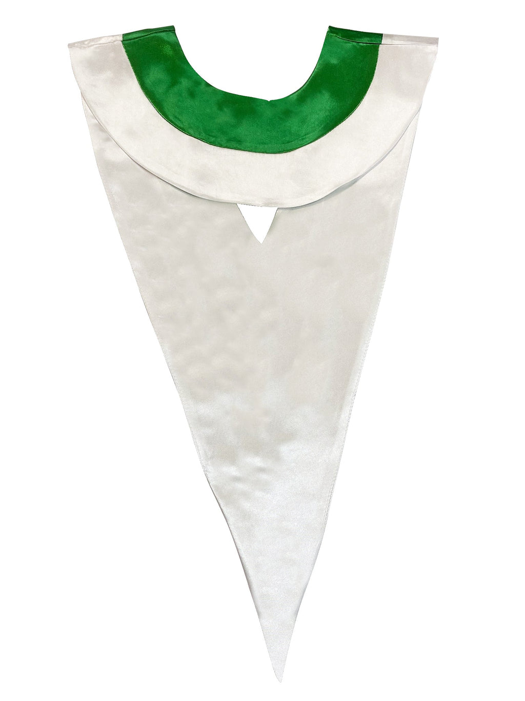 Green and White double color v-stoles
