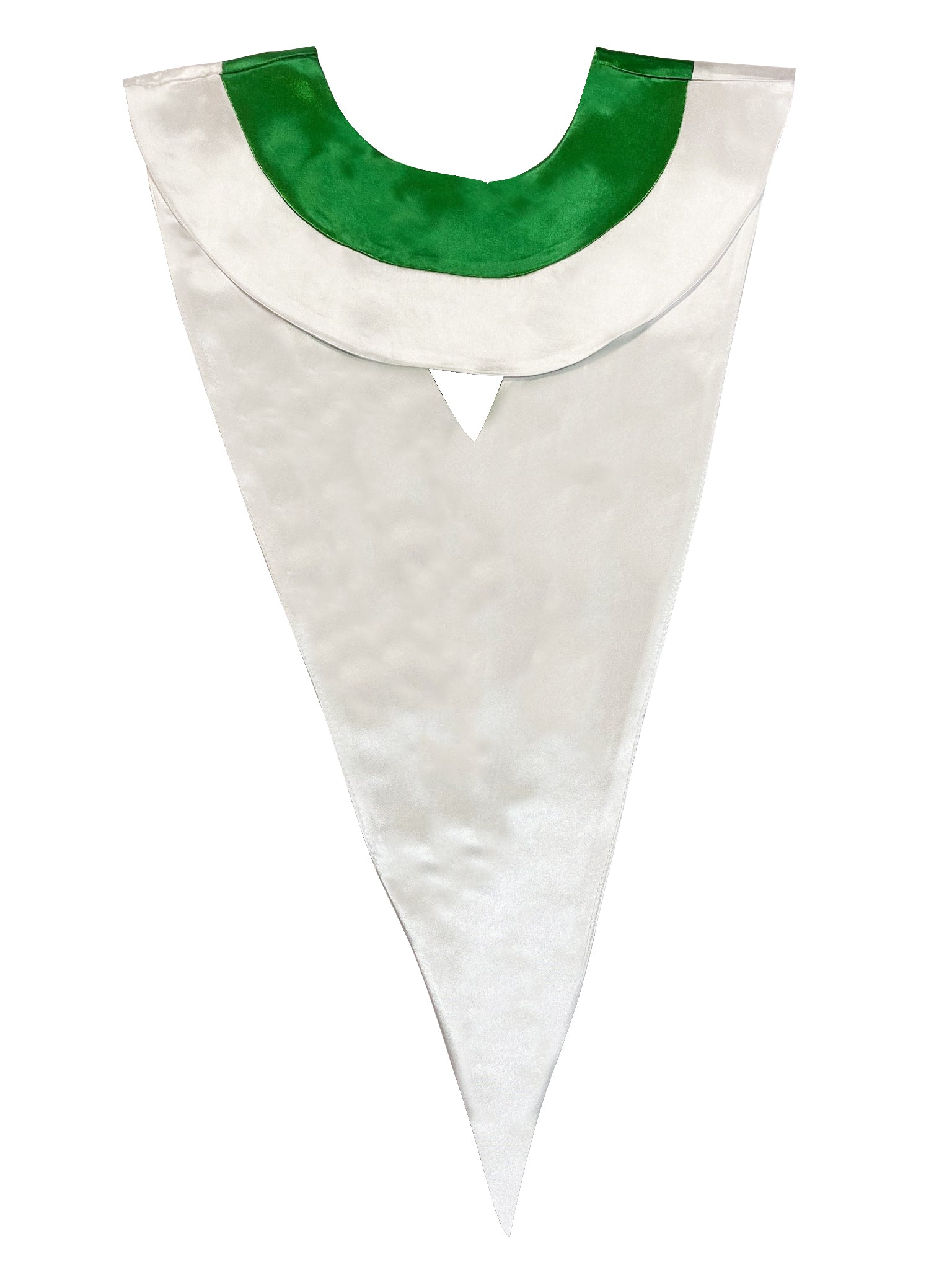 Green and White double color v-stoles