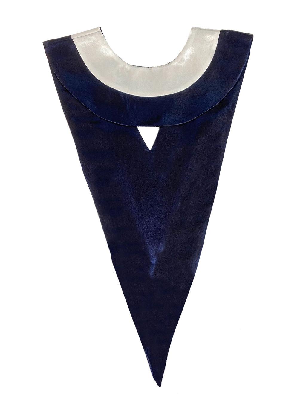 White and blue double color v stoles