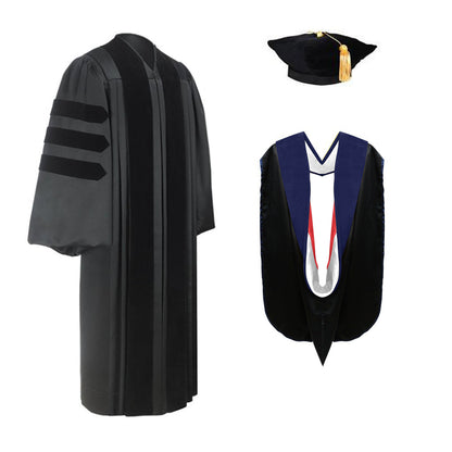 Deluxe Presidential & Trustee Graduation Tam, Gown & Hood Package