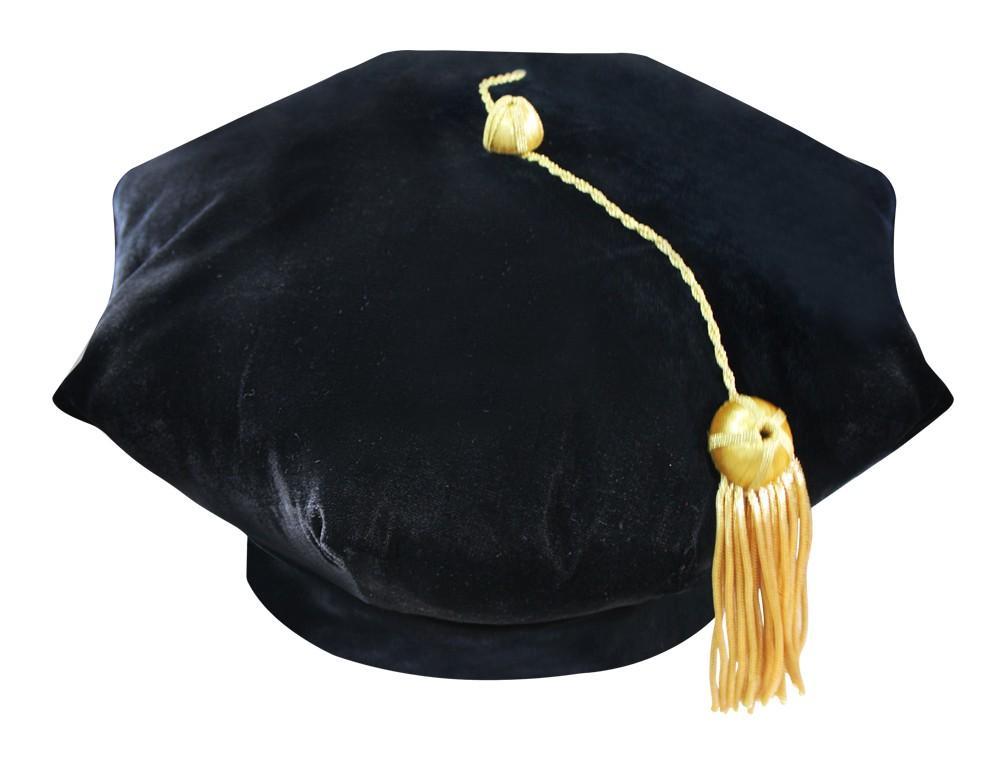 Classic Doctoral Graduation Tam, Gown & Hood Package - Graduation Cap and Gown