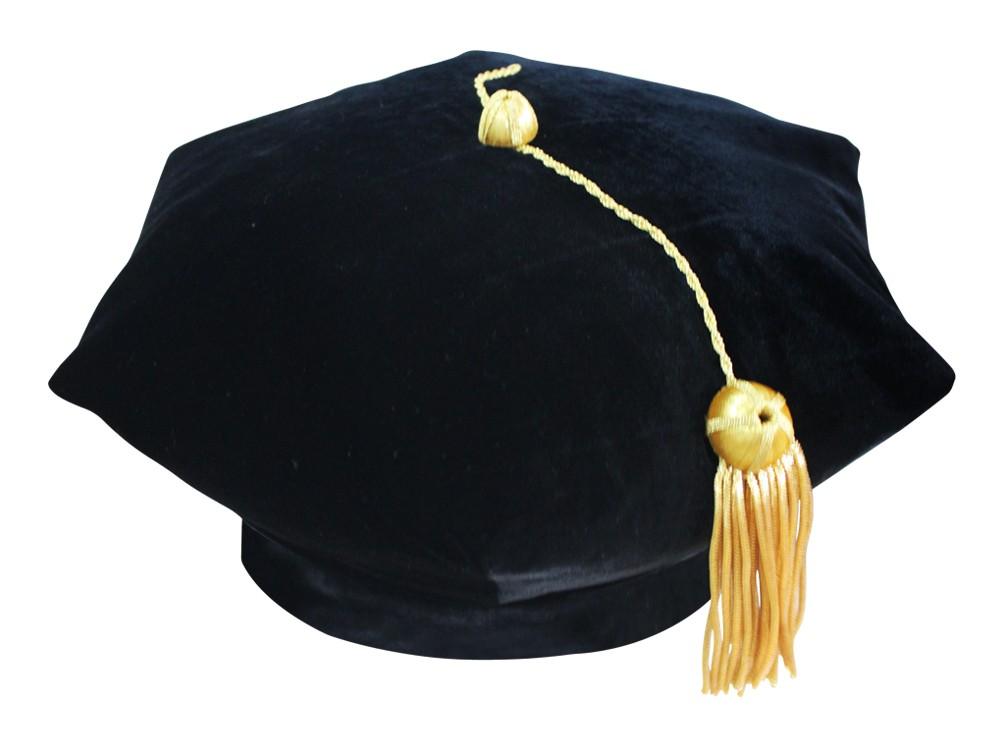 6 Sided Doctoral Tam - Academic Faculty Regalia - Graduation Cap and Gown