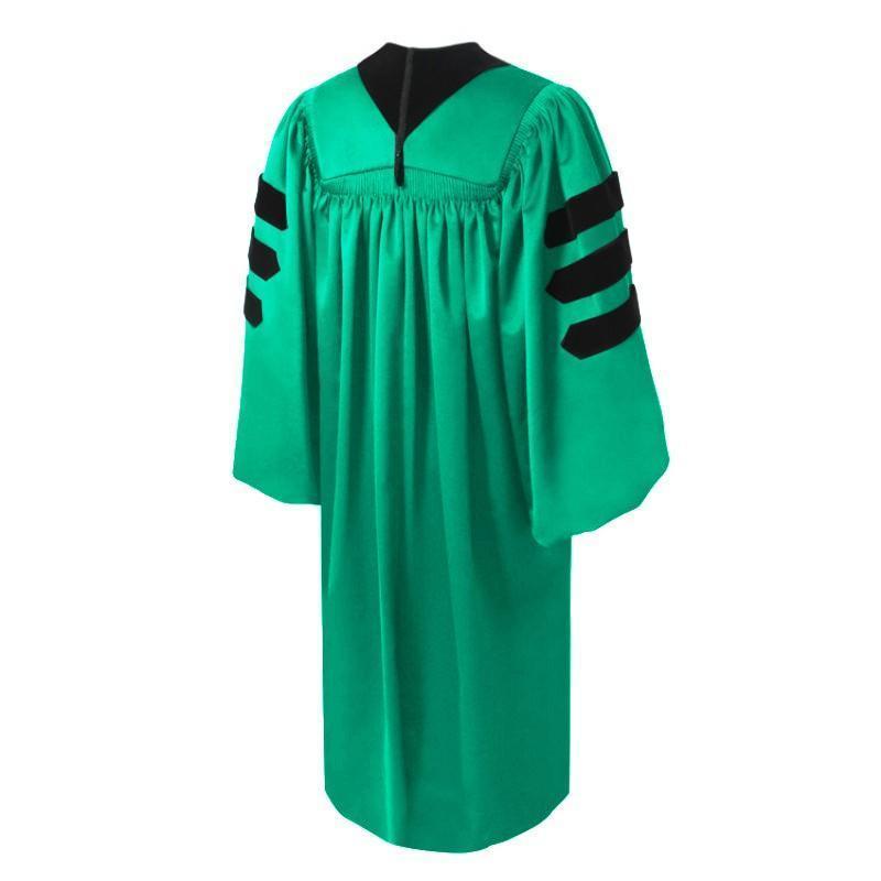 Deluxe Emerald Doctoral Gown - Graduation Cap and Gown